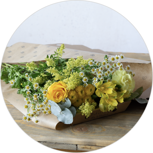 Fresh flowers ready to be wrapped