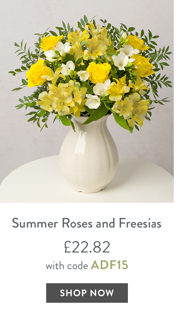 Summer Roses and Freesias - only &pound;22.82 with code