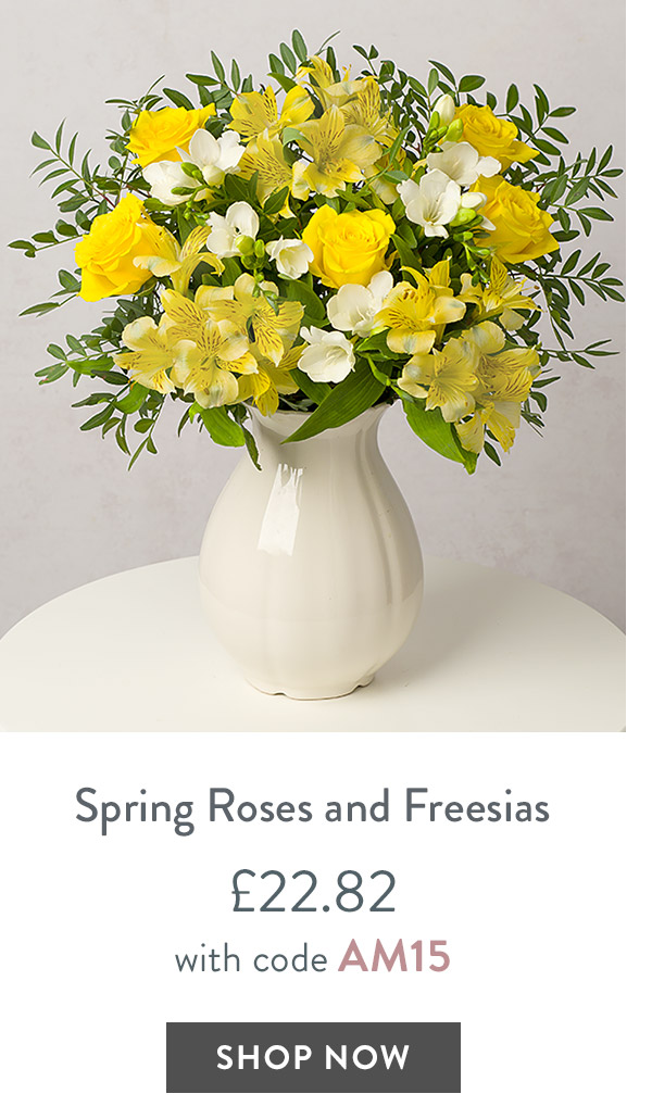 Spring Roses and Freesias - only &pound;22.82 with code