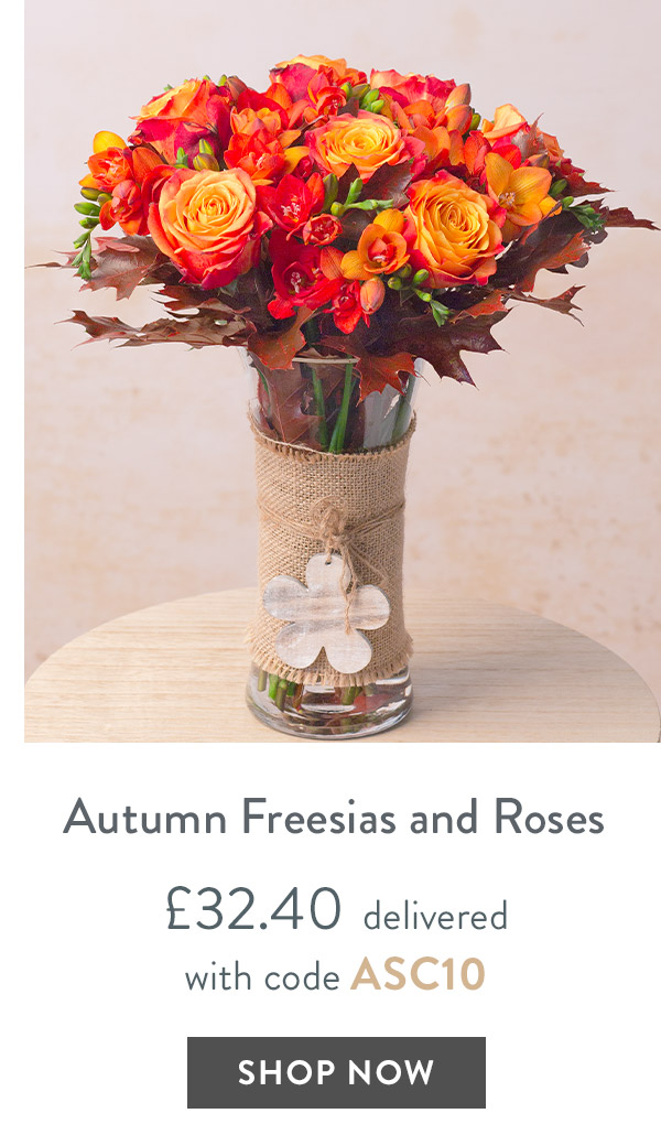 Autumn Freesias and Roses - only &pound;32.40 delivered