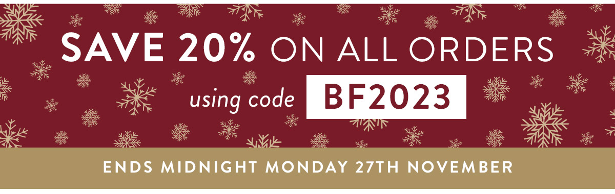 20% off all orders with code BF2023
