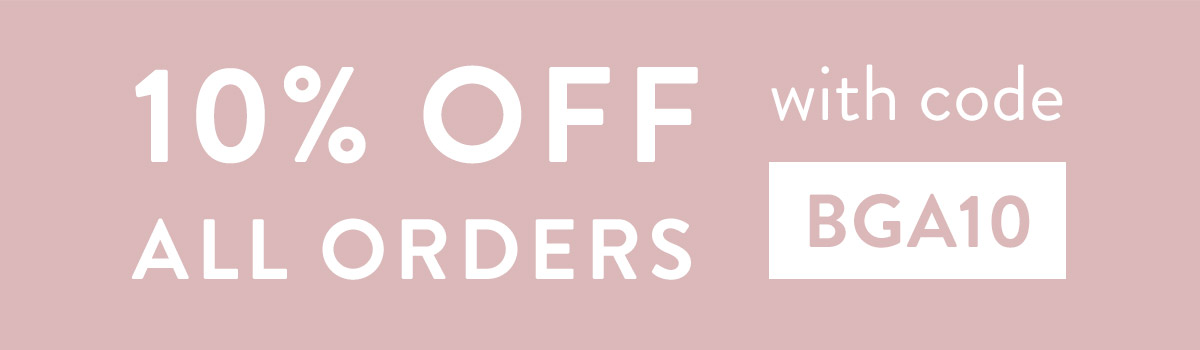 10% off all orders with code
