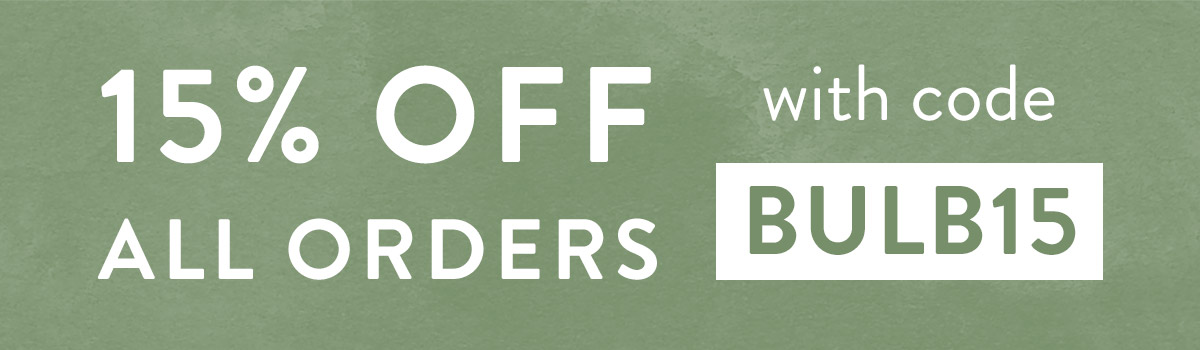 15% off all orders with code BULB15