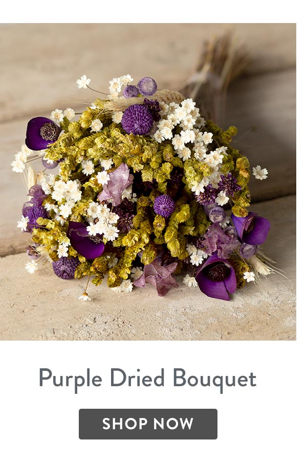 Purple Dried Bouquet - only &pound;22.50 delivered