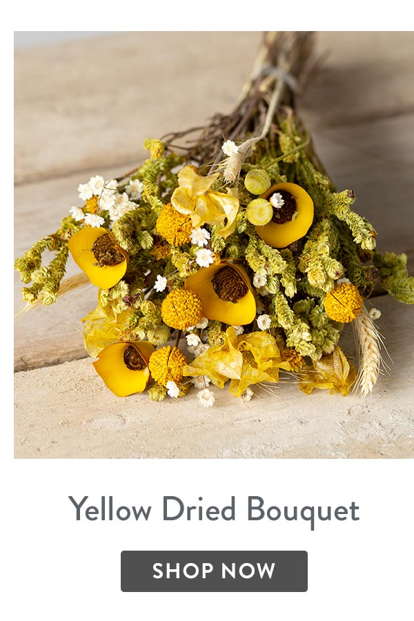 Yellow Dried Bouquet - only &pound;22.50 delivered