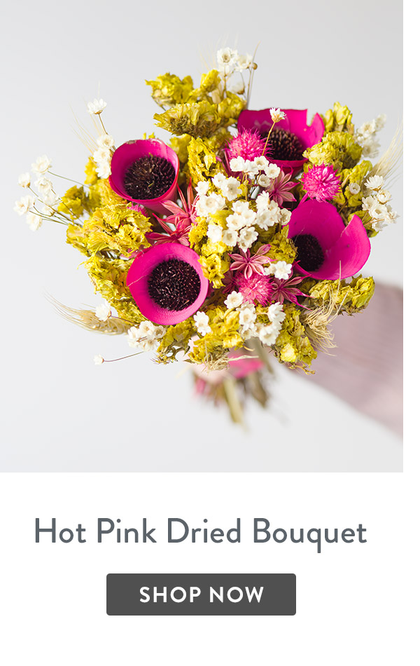 Hot Pink Dried Bouquet - only &pound;19.25 delivered