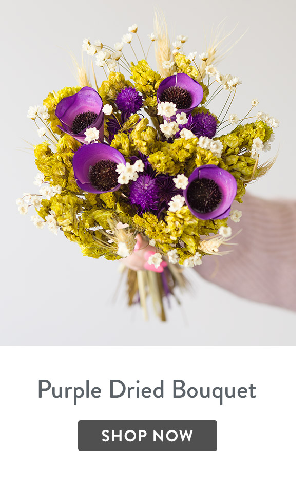 Purple Dried Bouquet - only &pound;19.25 delivered