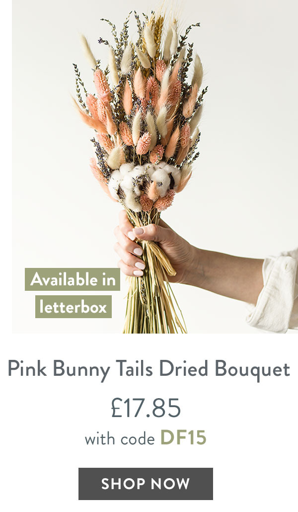 Pink Bunny Tails Dried Bouquet - only &pound;17.85 with code DF15