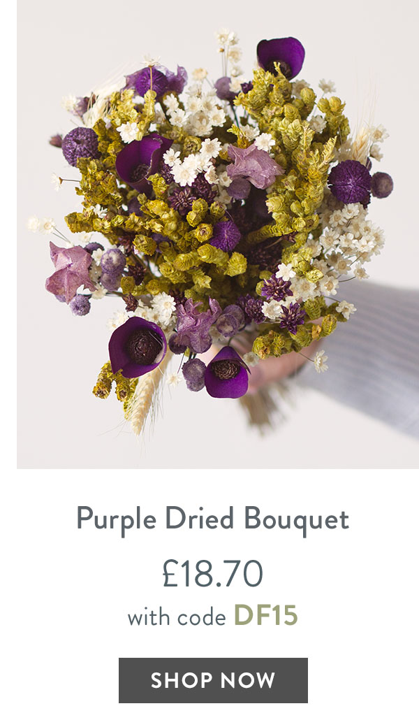 Purple Dried Bouquet - only &pound;18.70 with code DF15