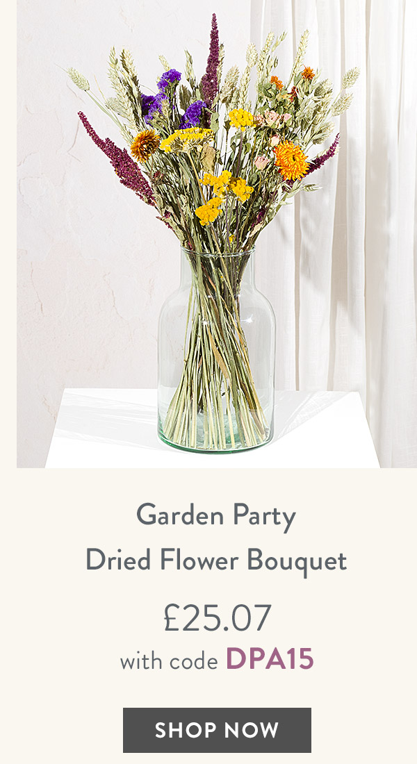 Garden Party Dried Flower Bouquet - only &pound;25.07 with code