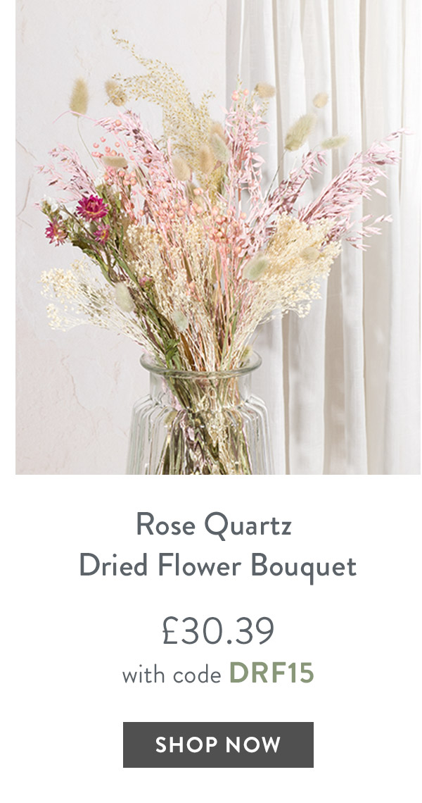 Rose Quartz Dried Flower Bouquet - only &pound;30.39 with code