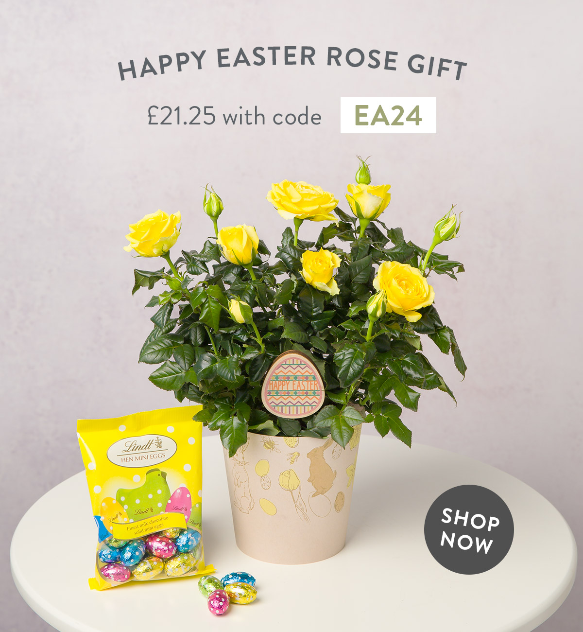 Happy Easter Rose Gift - only &pound;21.25 with code