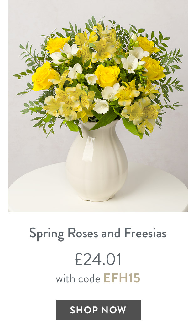 Spring Roses and Freesias - only &pound;24.01 with code