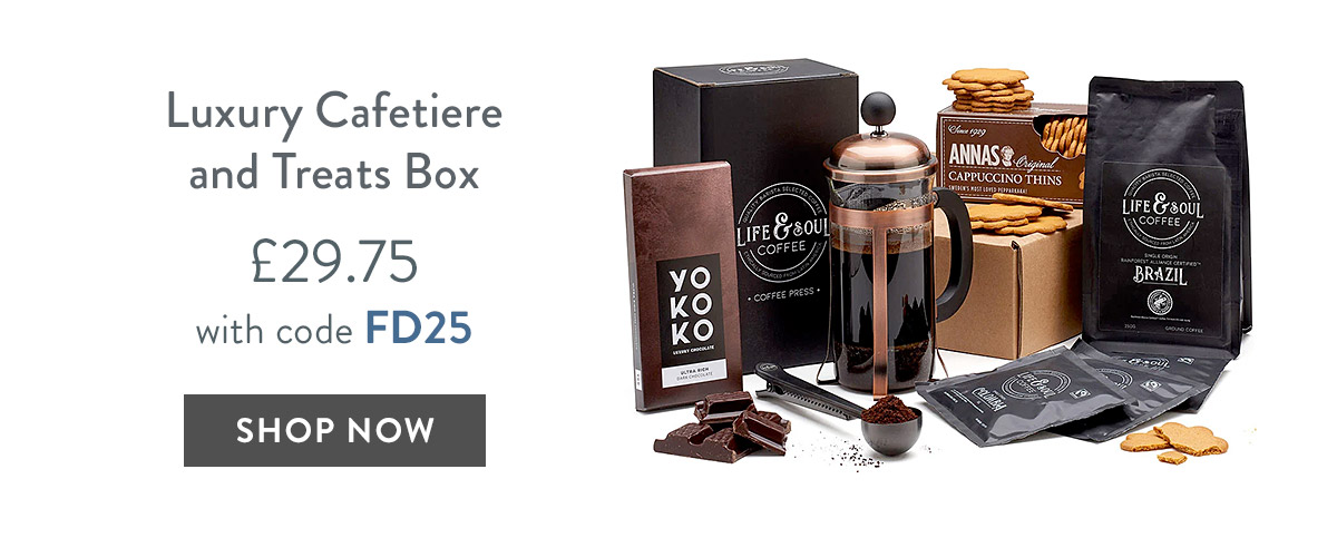 Luxury Cafetiere and Treats Box - only &pound;29.75 with code