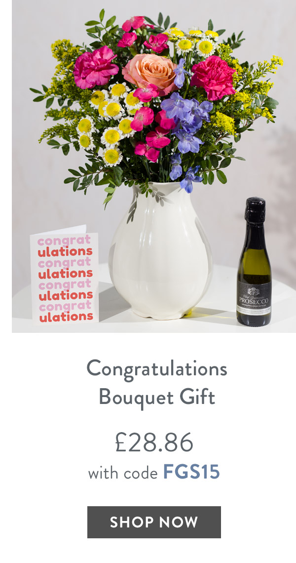 Congratulations Bouquet Gift - only &pound;28.86 with code
