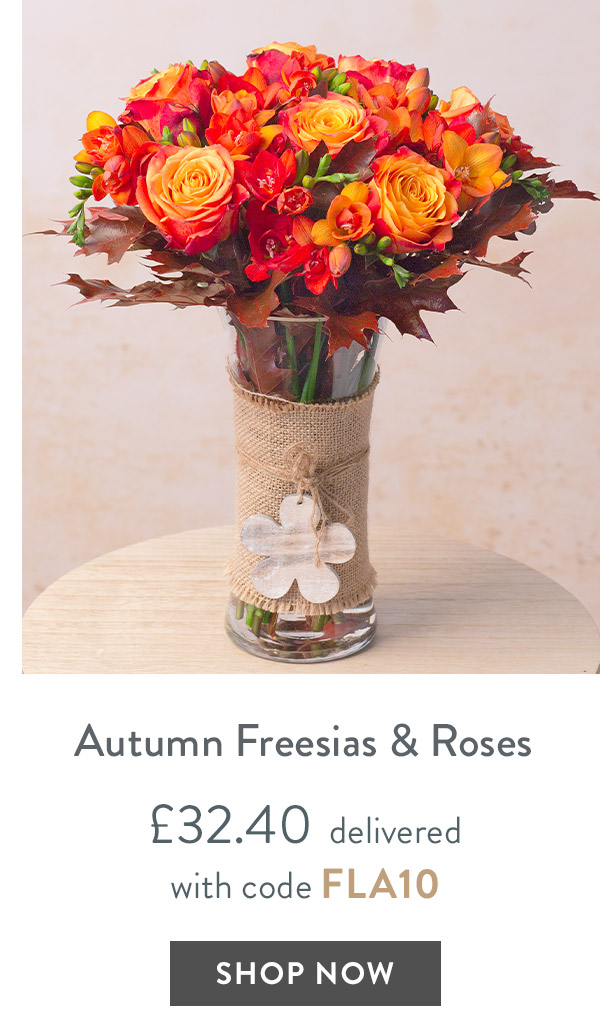 Autumn Freesias & Roses - only &pound;32.40 delivered