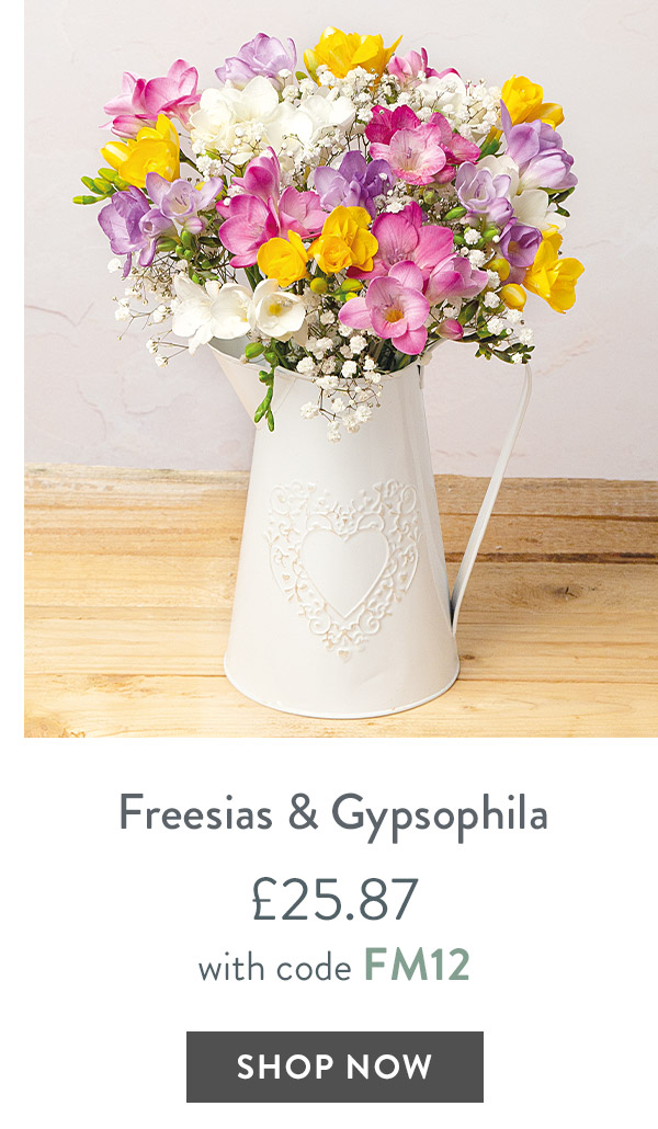 Freesias & Gypsophila - only &pound;25.87 with code