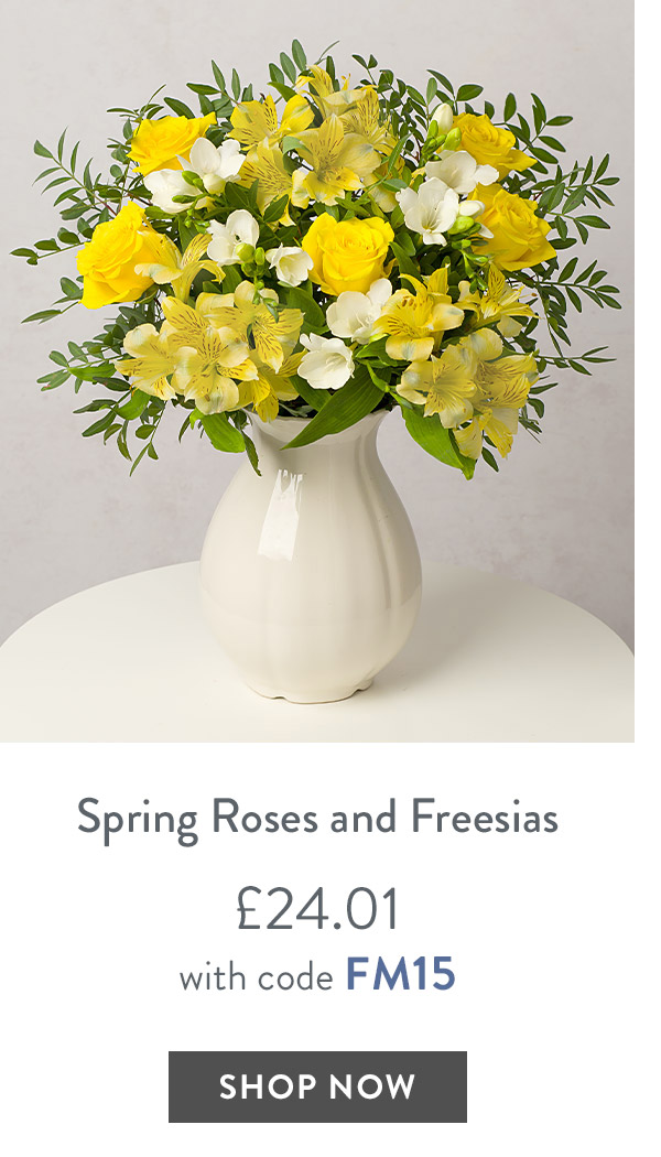 Spring Roses and Freesias - only &pound;24.01 with code