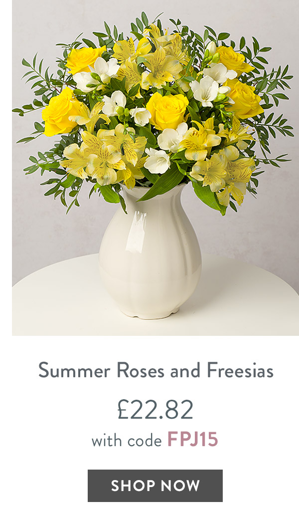 Summer Roses and Freesias - only &pound;22.82 with code