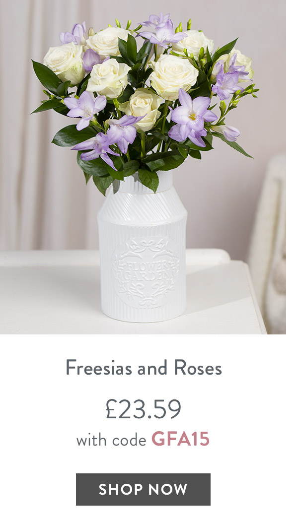 Freesias and Roses - only &pound;23.59 with code