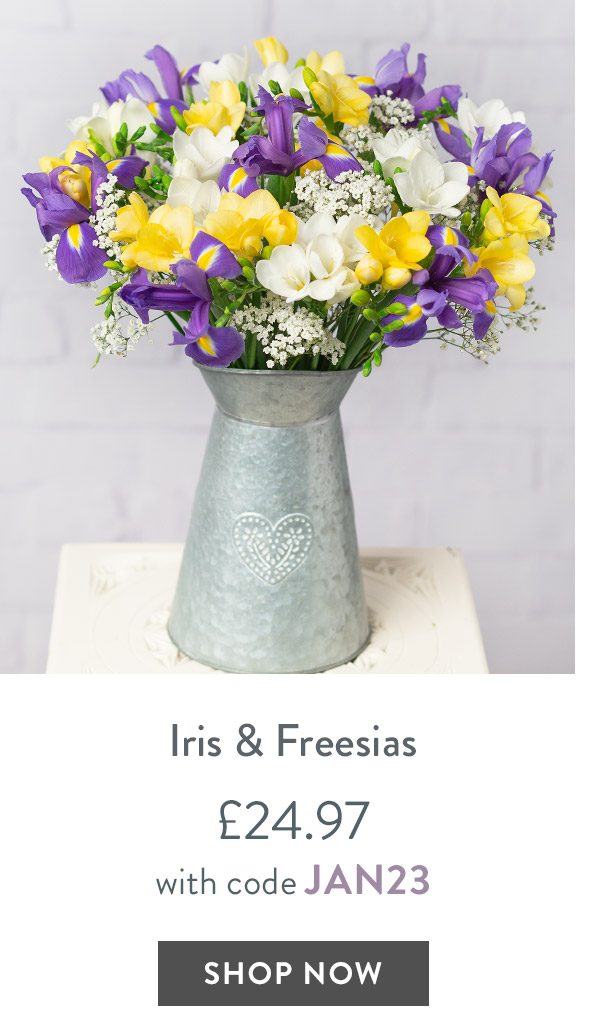 Iris & Freesias - only &pound;24.97 with code