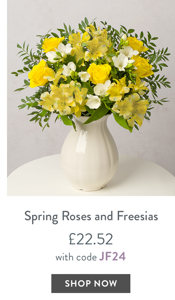 Spring Roses and Freesias - only &pound;22.52 with code