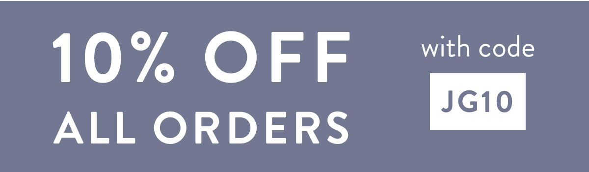 10% off all orders with code