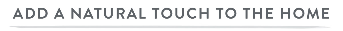 Add a natural touch to the home