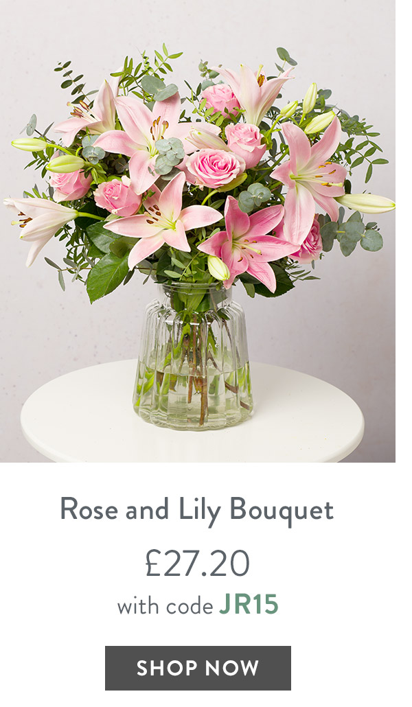 Rose and Lily Bouquet - only &pound;27.20 with code