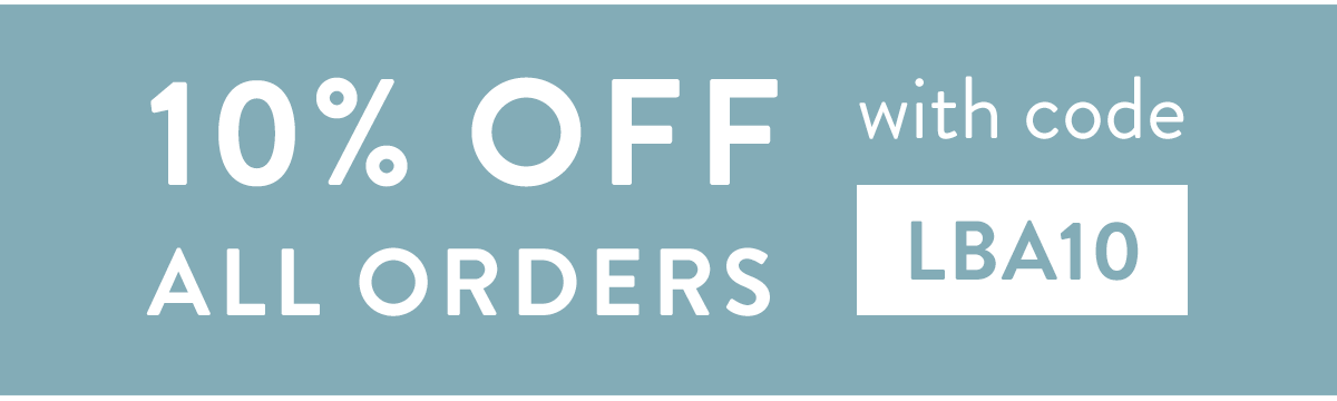 10% off all orders with code