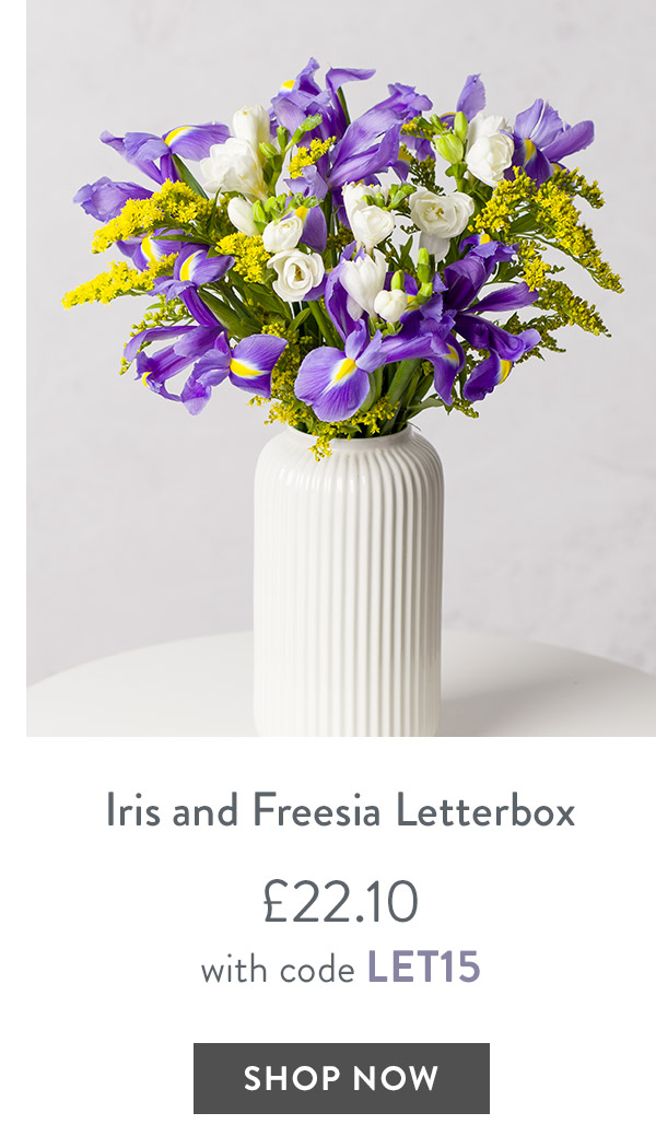 Iris and Freesia Letterbox - only &pound;22.10 with code