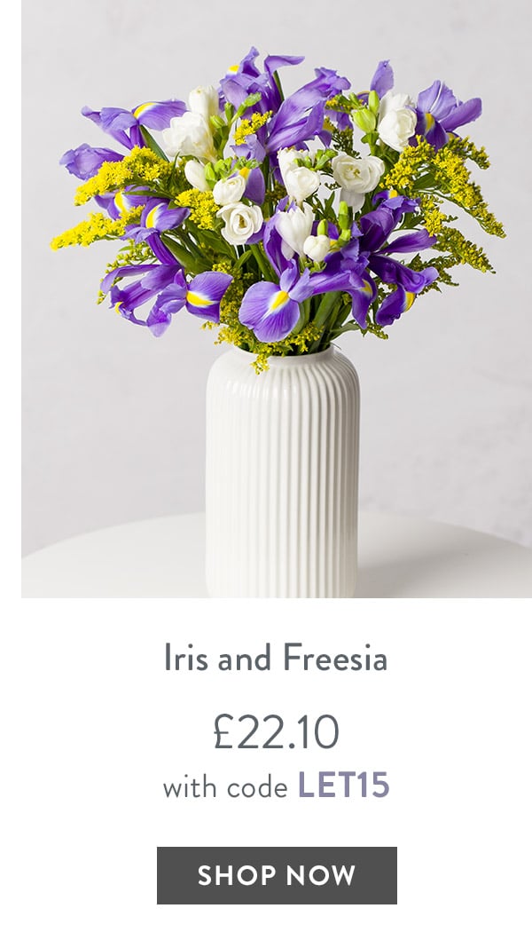 Iris and Freesia Letterbox - only &pound;22.10 with code