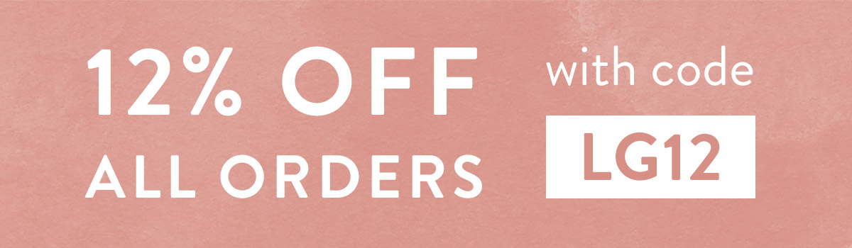 12% off all orders with code LG12