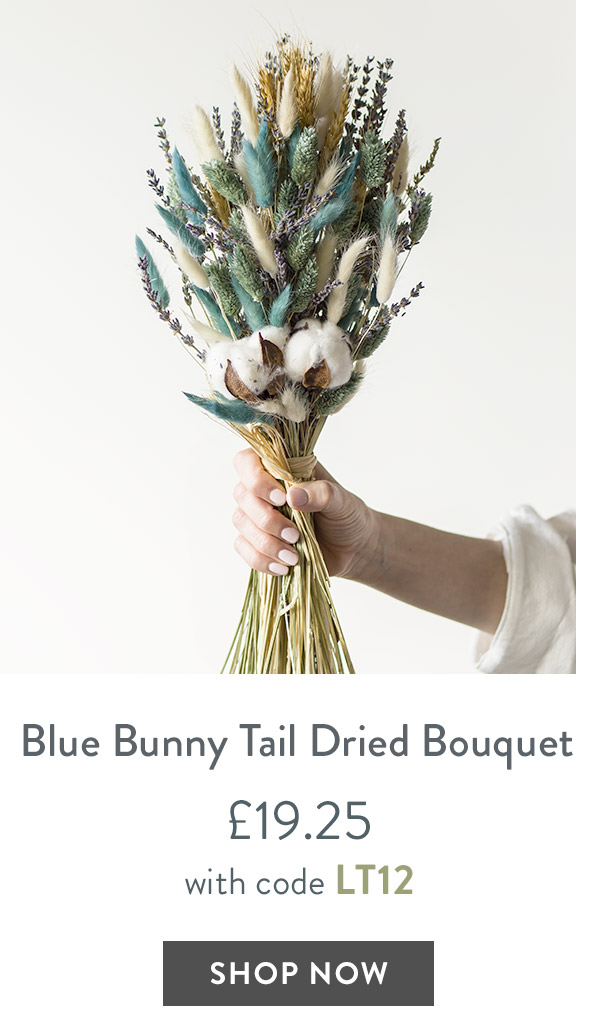 Blue Bunny Tails Dried Bouquet - only &pound;19.25 with code