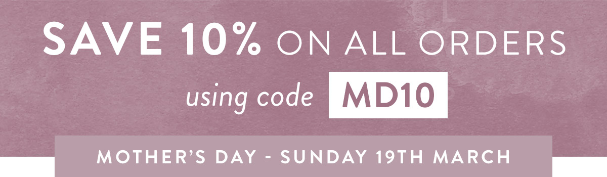 10% off all orders with code MD10