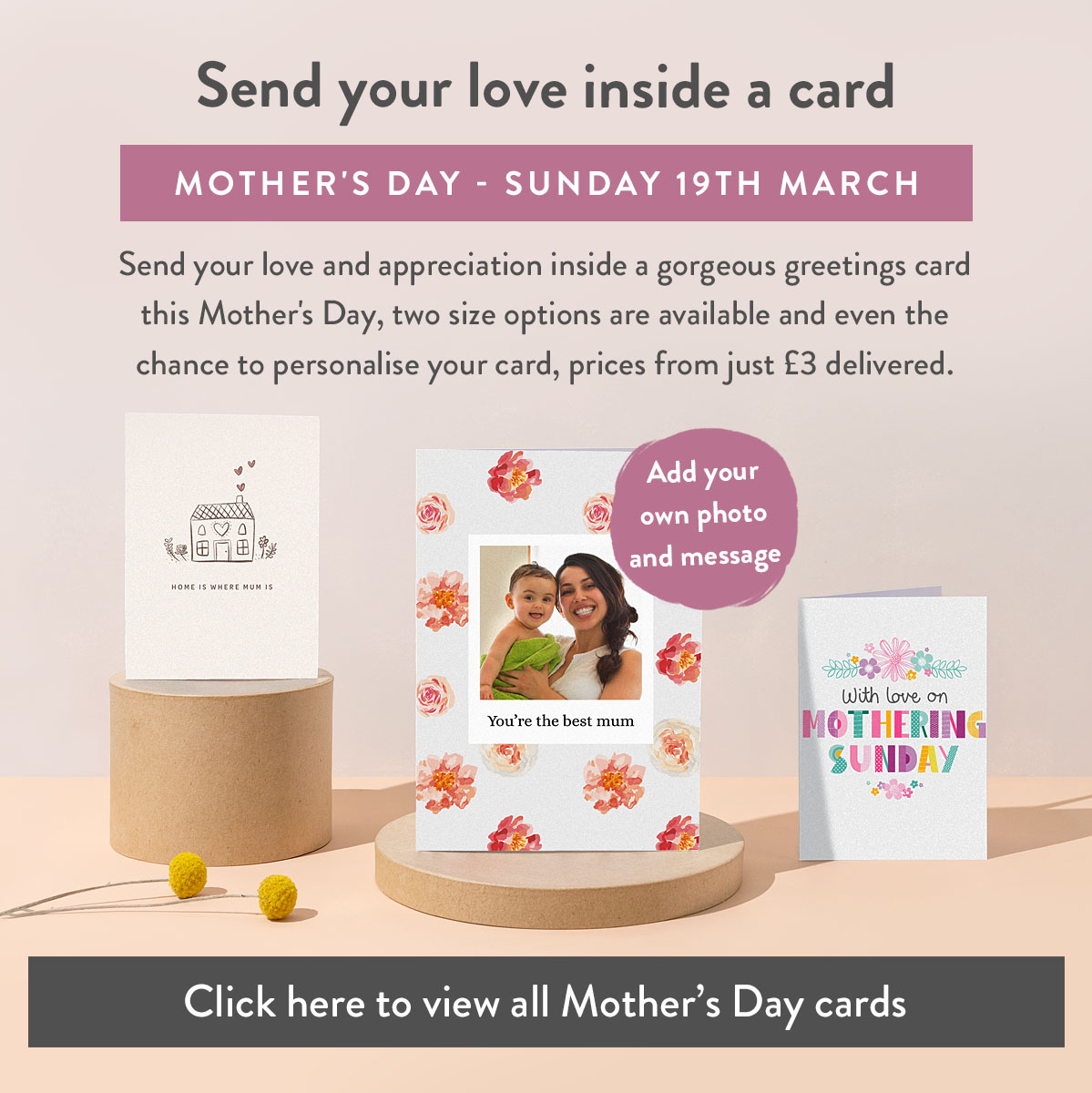 Mother's Day Cards - Mother's Day Sunday 19th March
