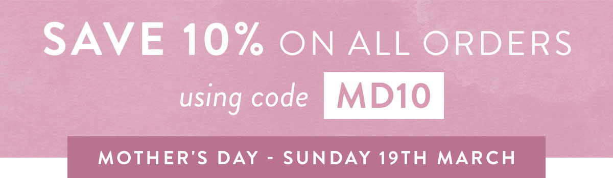 10% off all orders with code MD10