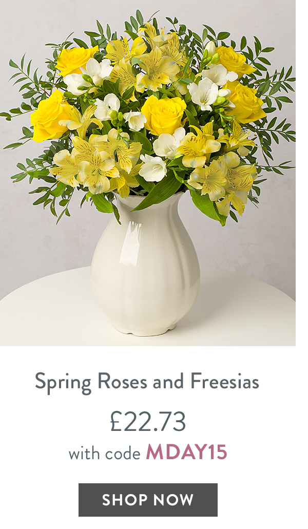 Spring Roses and Freesias - only &pound;22.73 with code