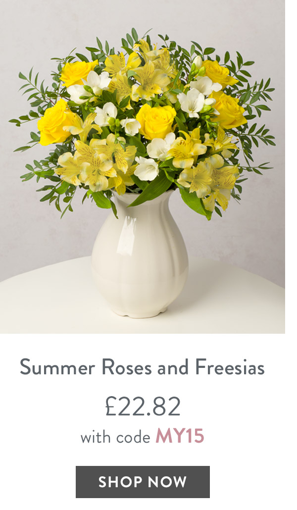 Summer Roses and Freesias - only &pound;22.82 with code