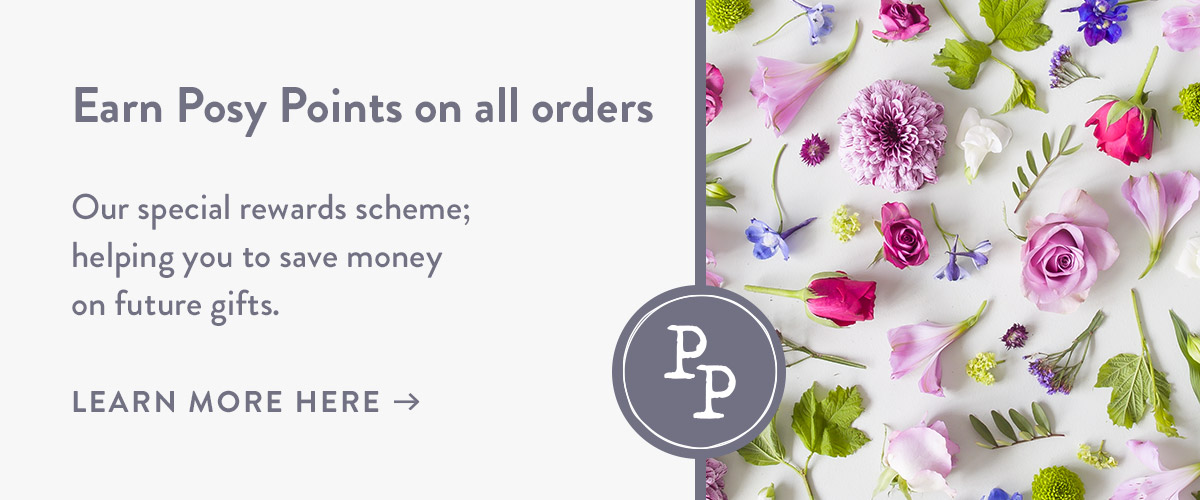 Earn Posy points on all orders