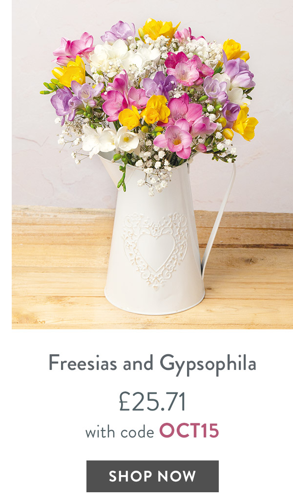 Freesias and Gypsophila - only &pound;25.71 with code