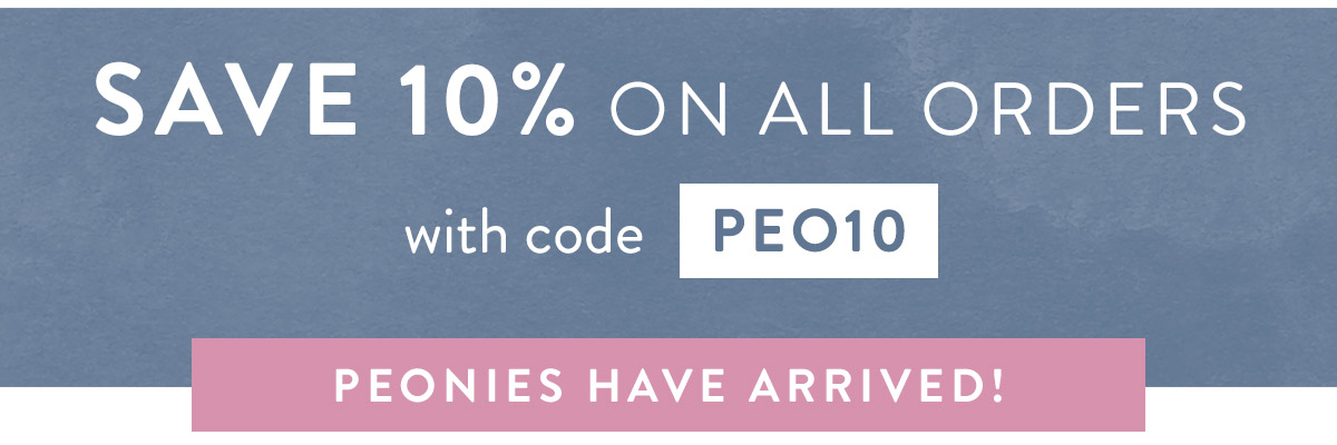 10% off all orders with code PEO10