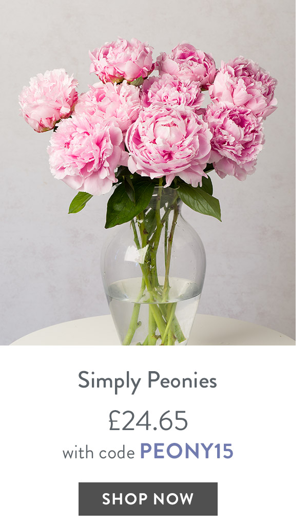 Simply Peonies - only &pound;24.65 with code
