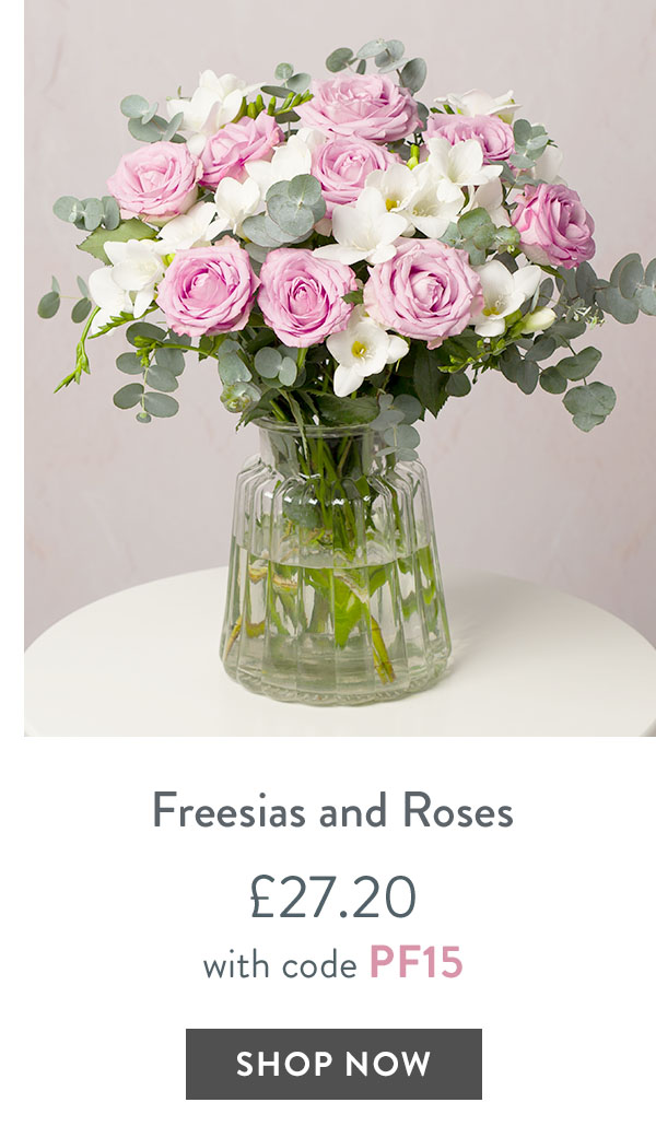 Freesias and Roses - only &pound;27.20 with code
