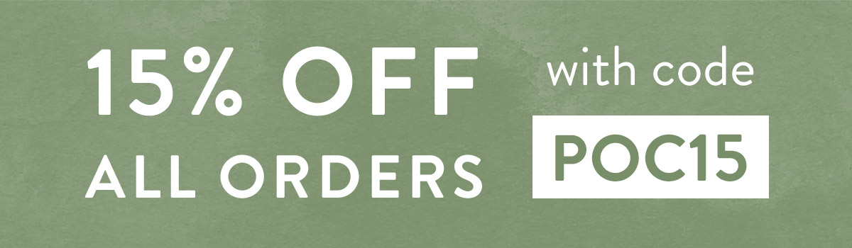 15% off all orders with code POC15