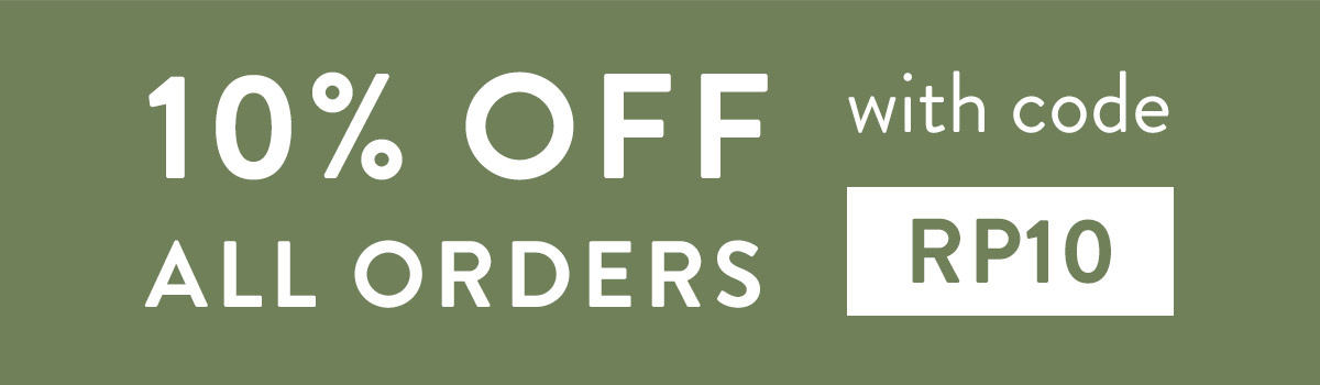 10% off all orders with code RP10