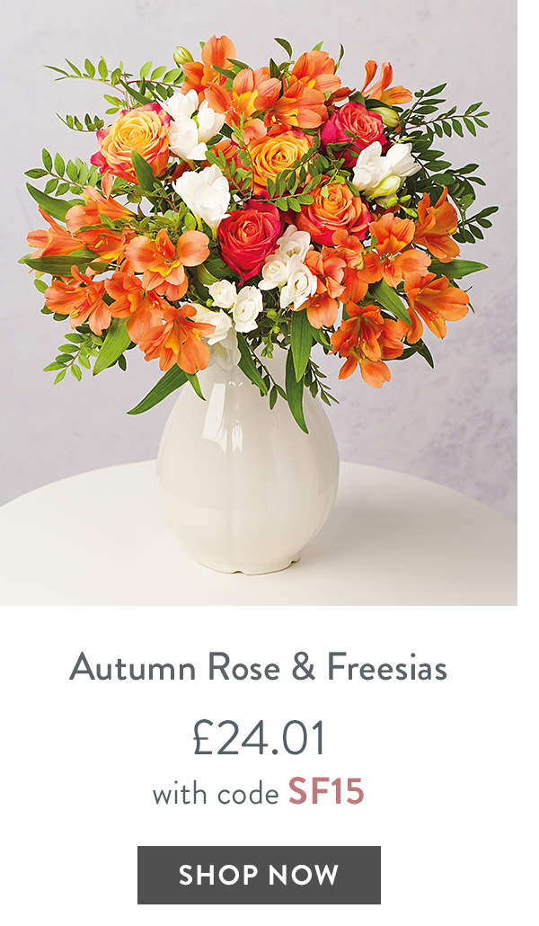 Autumn Rose and Freesias - only &pound;24.01 with code