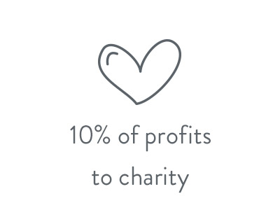 10% of profits to charity
