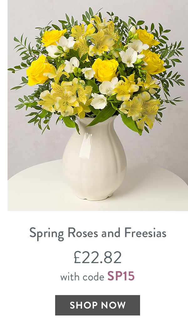 Spring Roses and Freesias - only &pound;22.82 with code