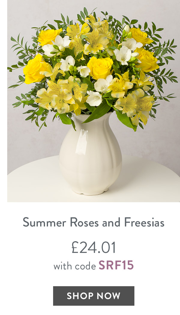 Summer Roses and Freesias - only &pound;24.01 with code